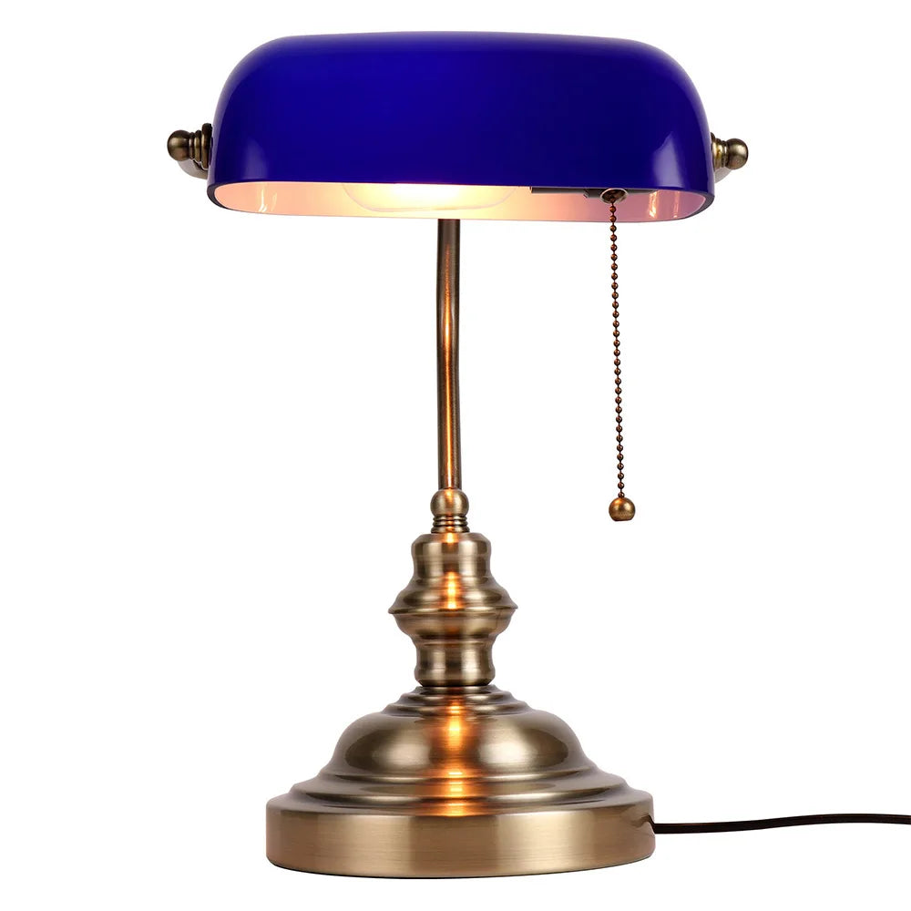 Classical E27 banker table lamp