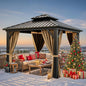 Hardtop Gazebo with Nettings and Curtains.
