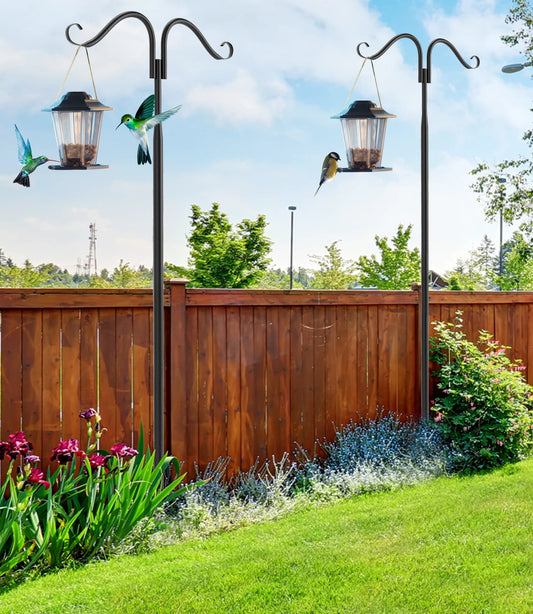 2 Pack Outdoor String Light Poles Multi-purpose hangers