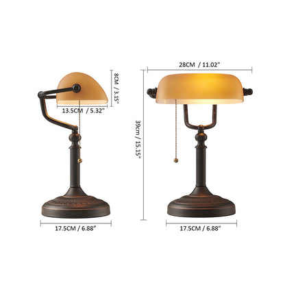 Classical E27 banker table lamp