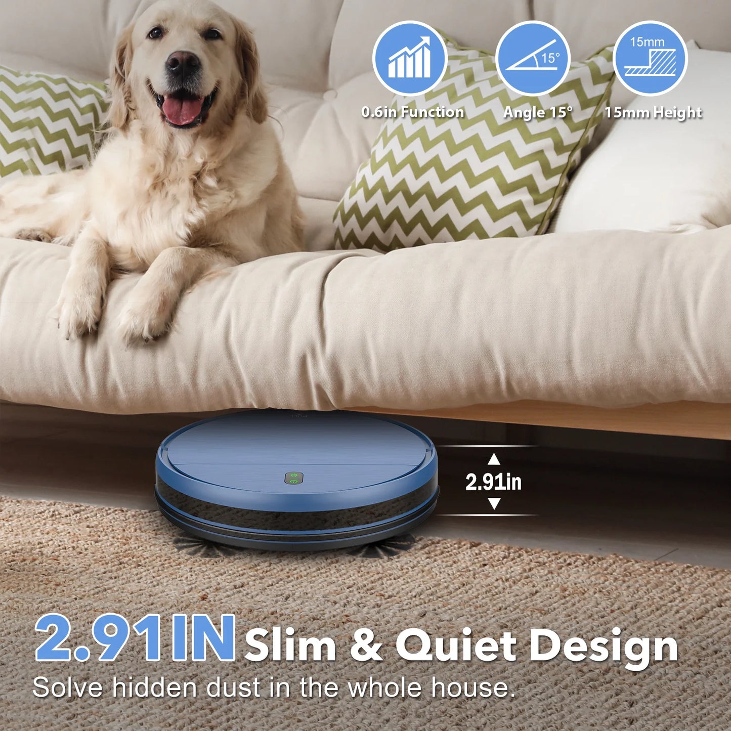 GOOVI BR151 Robot Vacuum Cleaner 6000Pa Strong Suction