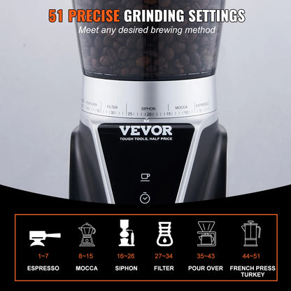 Electric coffee bean grinder