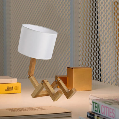 Cute Desk Lamp with Wood Base