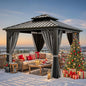 Hardtop Gazebo with Nettings and Curtains.