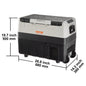 Portable Car Refrigerator with Wheel Compressor Freezer