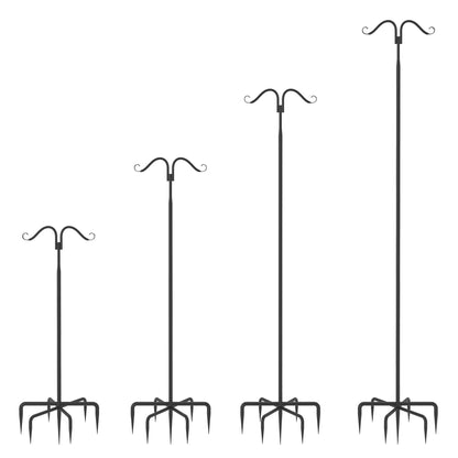 2 Pack Outdoor String Light Poles Multi-purpose hangers