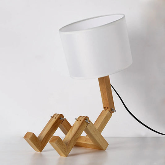 Cute Desk Lamp with Wood Base