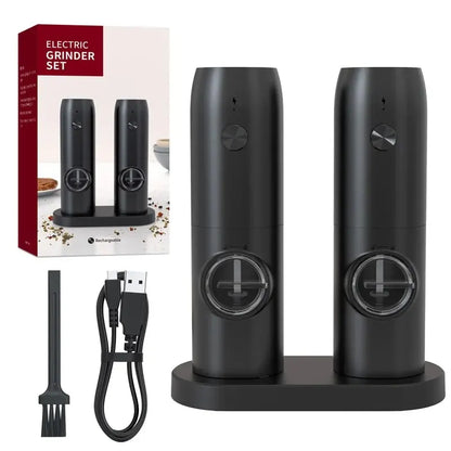 Rechargeable USB Electric Automatic Salt and Pepper Grinder Set