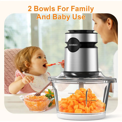 2 Speeds  500W Electric Food Processor