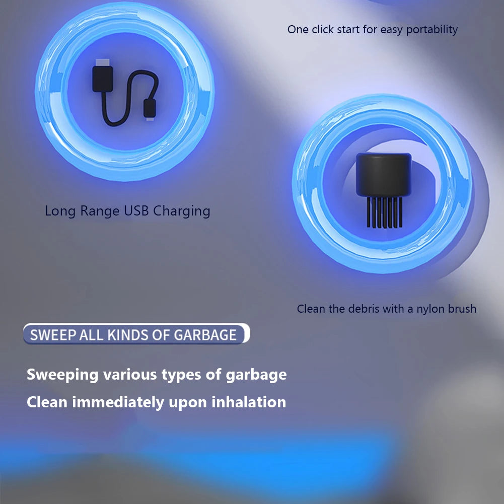 Desk Table Dust Vacuum USB Rechargeable