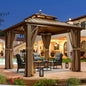 Hardtop Gazebo with Nettings and Curtains.