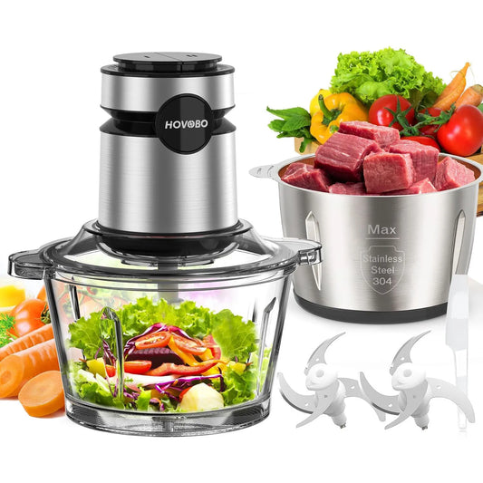 2 Speeds  500W Electric Food Processor