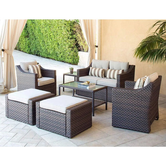 7-Piece Outdoor Wicker Patio