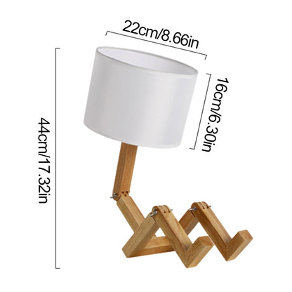 Cute Desk Lamp with Wood Base