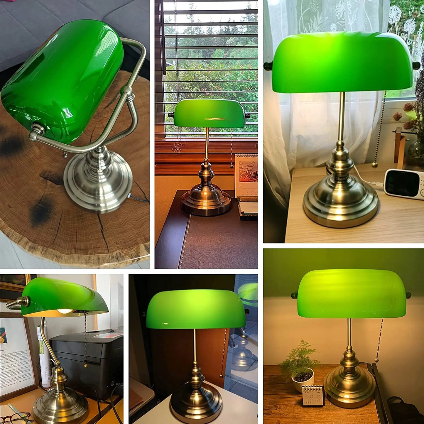 Classical E27 banker table lamp