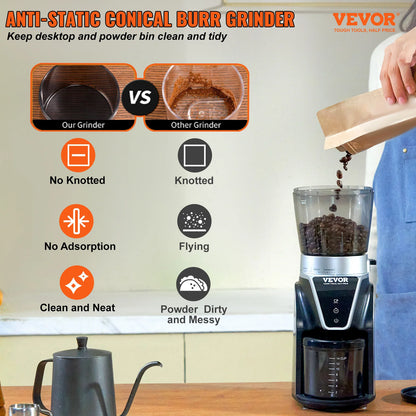 Electric coffee bean grinder