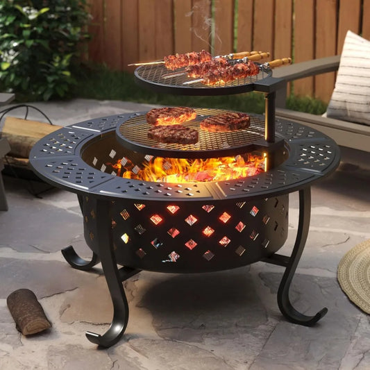 36" Outdoor Wood Burning Fire Pit