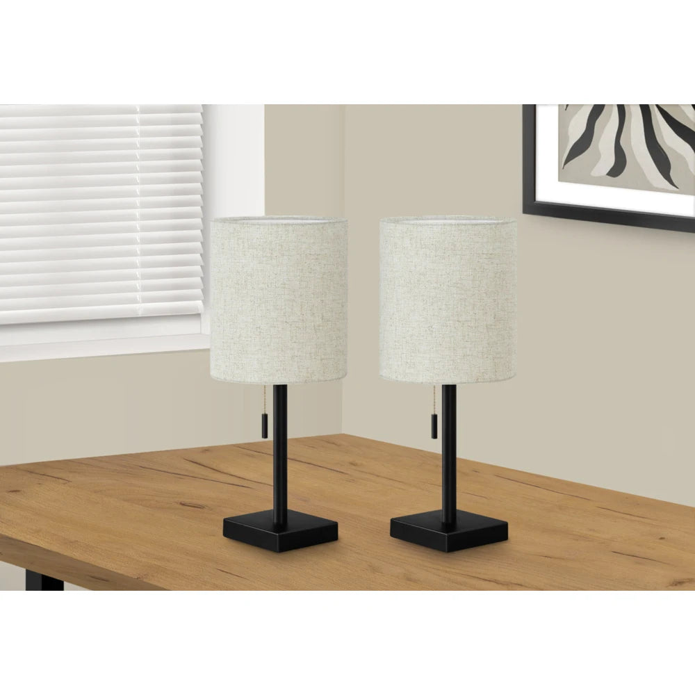 Contemporary Lighting, Set Of 2, 17"h