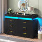 Modern 9 Drawer Dresser with LED Lights
