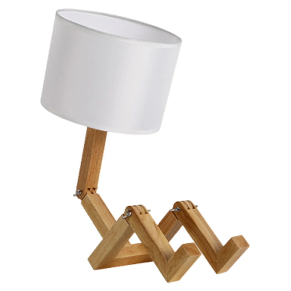 Cute Desk Lamp with Wood Base