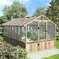 6x12FT Outdoor, Wooden Greenhouse with Cedar Frame
