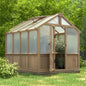 6x12FT Outdoor, Wooden Greenhouse with Cedar Frame