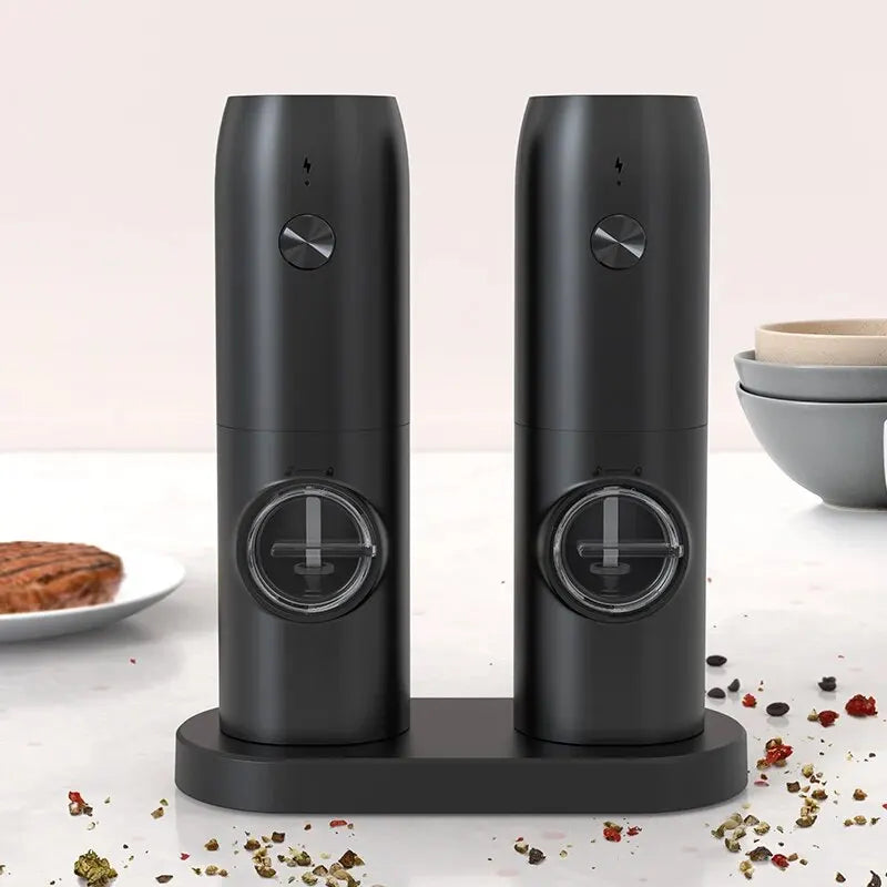 Rechargeable USB Electric Automatic Salt and Pepper Grinder Set