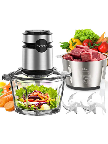 2 Speeds  500W Electric Food Processor