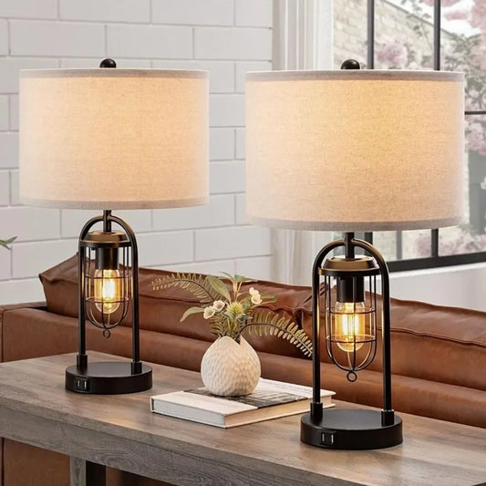 Set of 2 Farmhouse Table Lamps